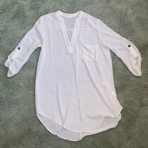 White Lush tunic blouse sz Sm